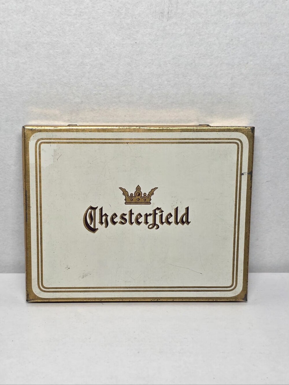 Vintage Chesterfield Cigarette Tin Mid-20th Century Turkish Tobacco Collectible